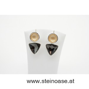 Ohrstecker Gold + Kristall Nickelfrei